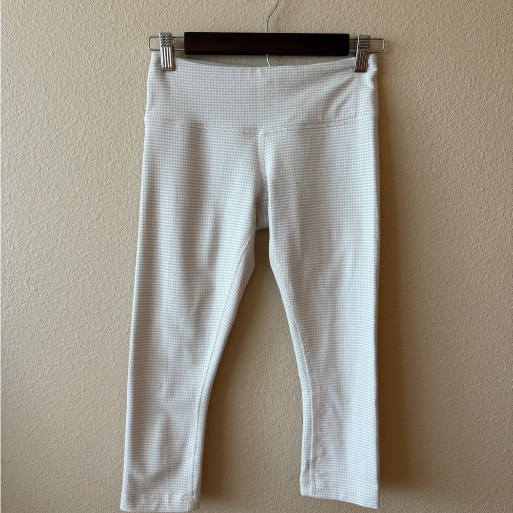 Lululemon Gingham White Crop Leggings